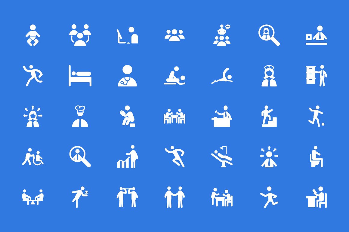 100 People Vector Icons