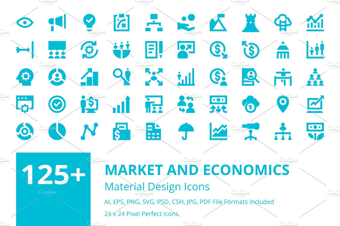 125 Market and Economics Icon