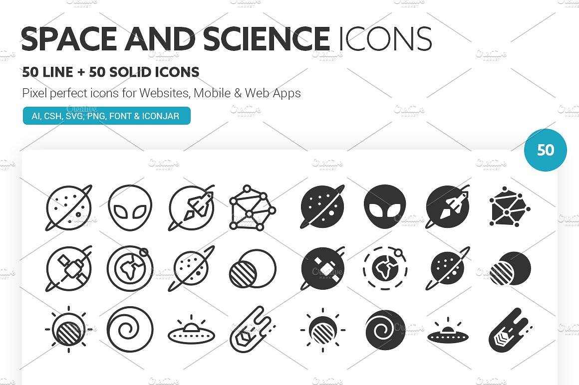 Space and Science Icons