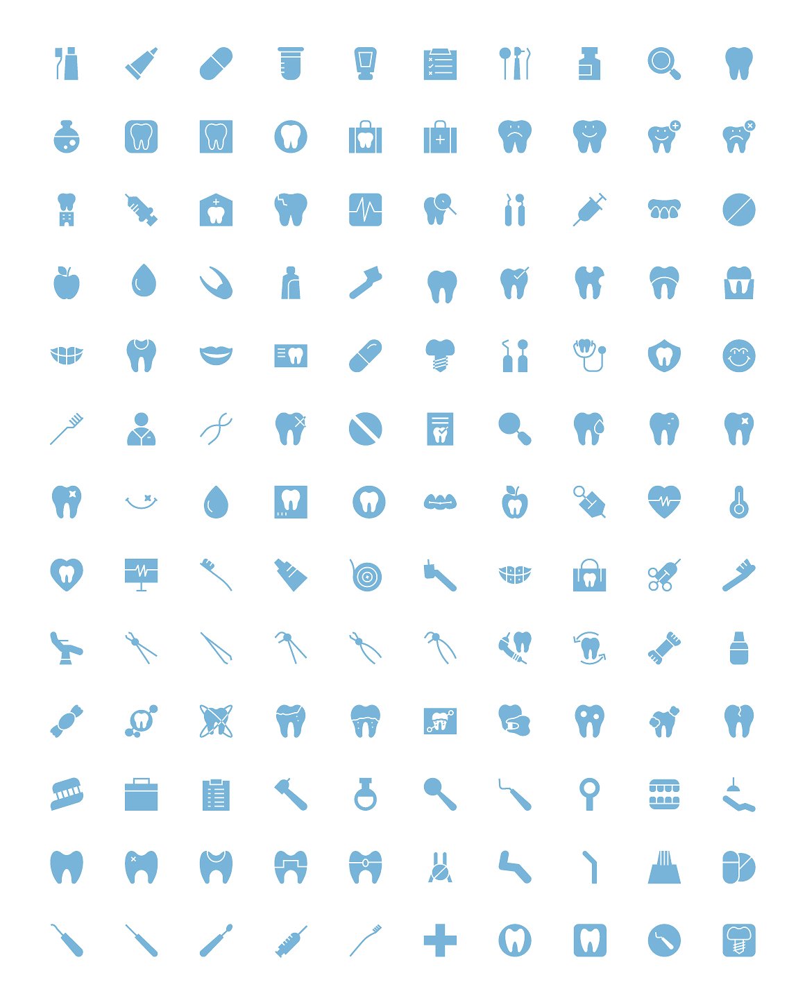 125 Dental Vector Icons