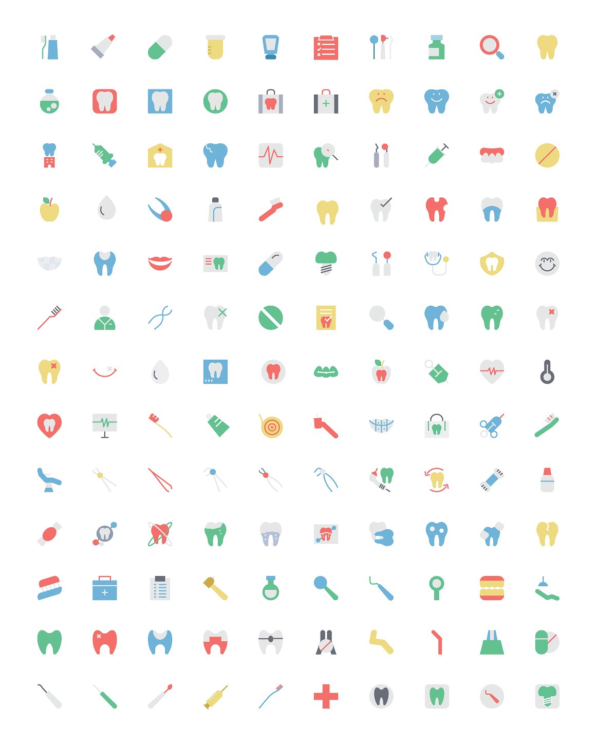 125 Dental Vector Icons