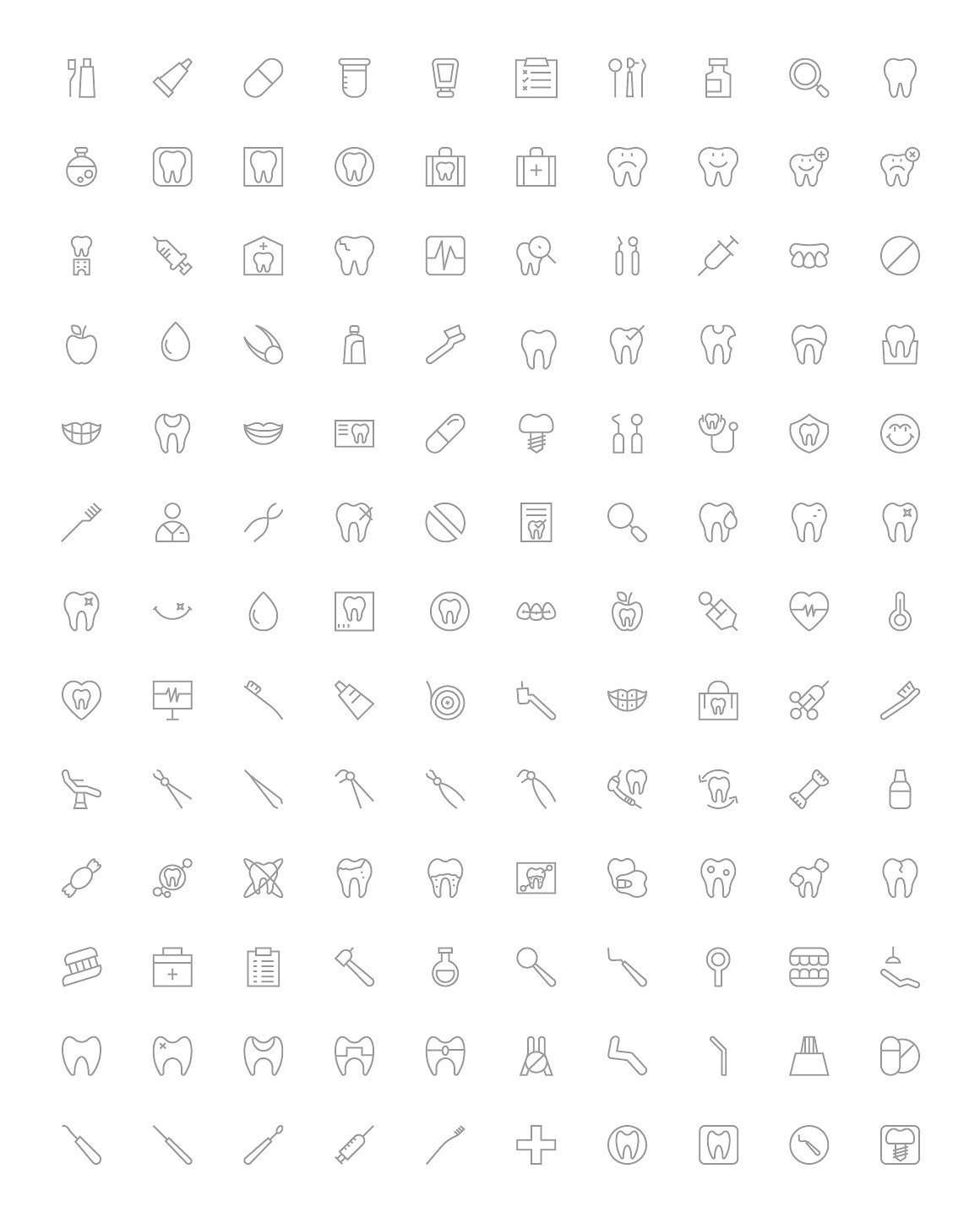 125 Dental Vector Icons