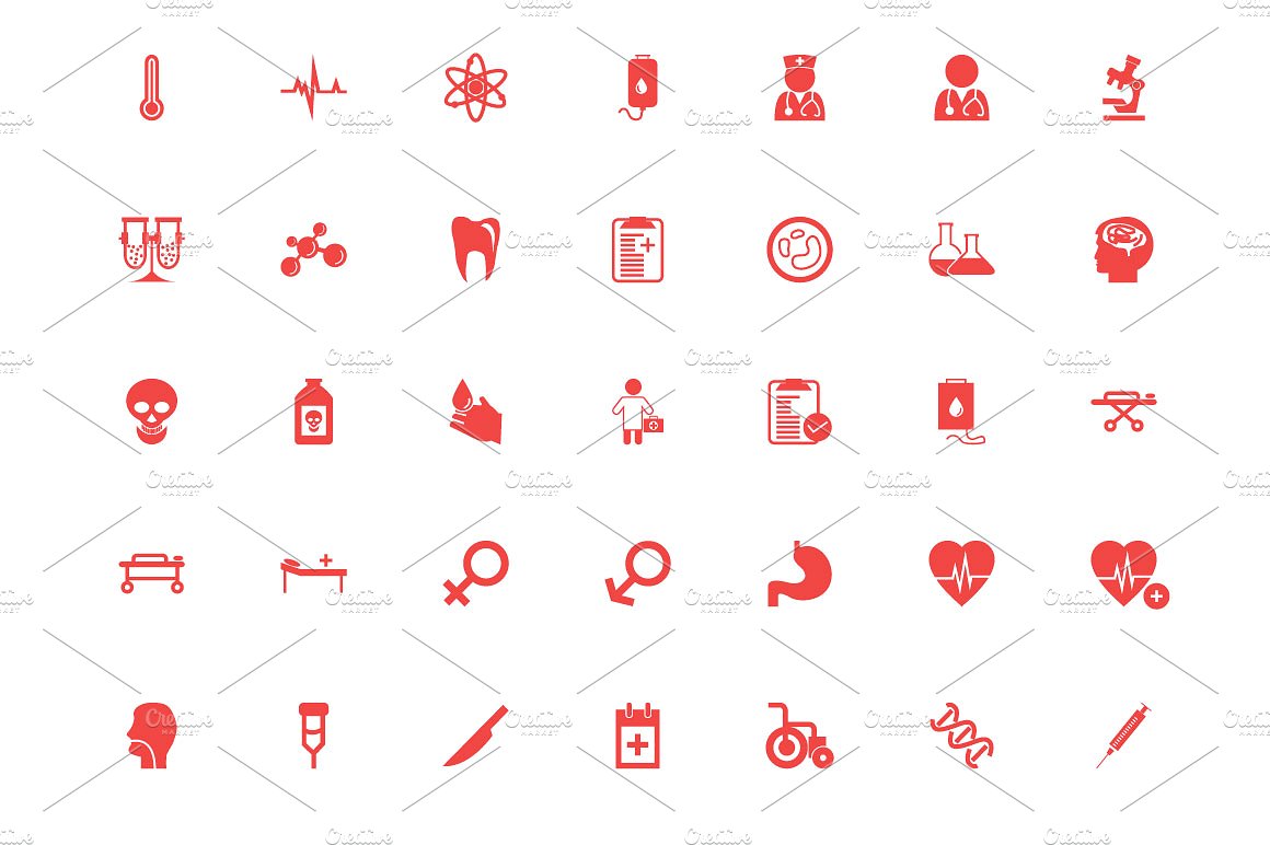 100 Medical Vector Icons Pack