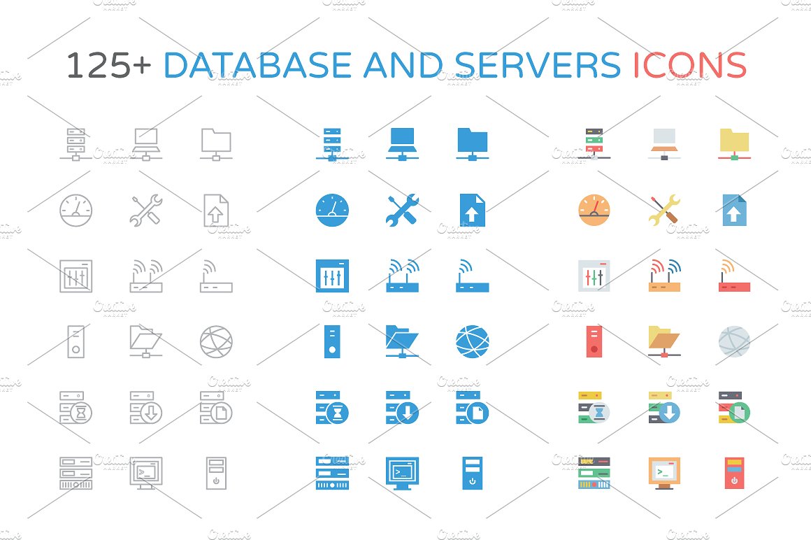 125 Database and Server Icons