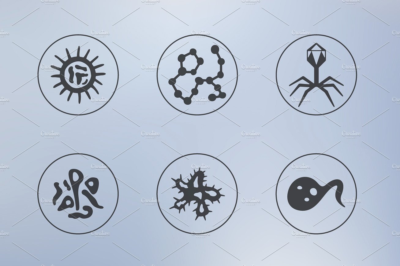 Set of organisms icons