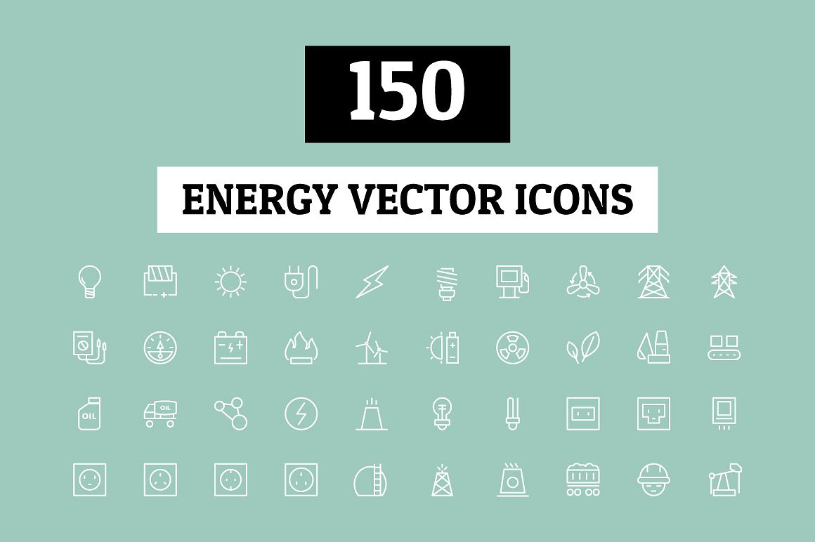 150 Energy Vector Icons