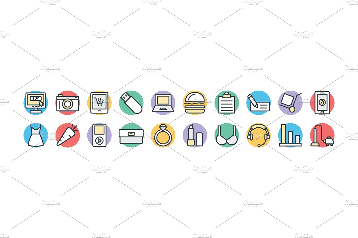 100 Shopping Vector Icons