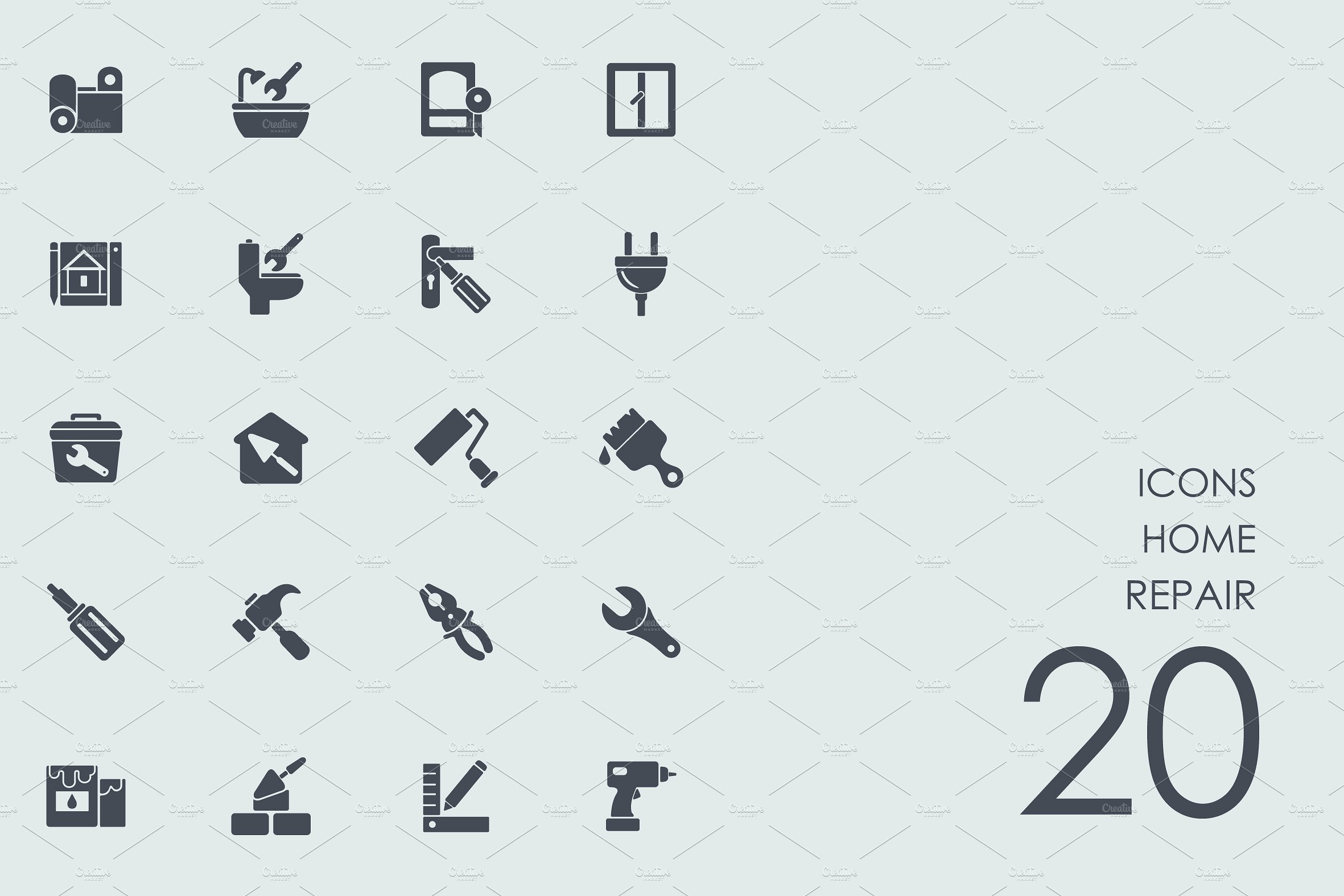 Home repair icons