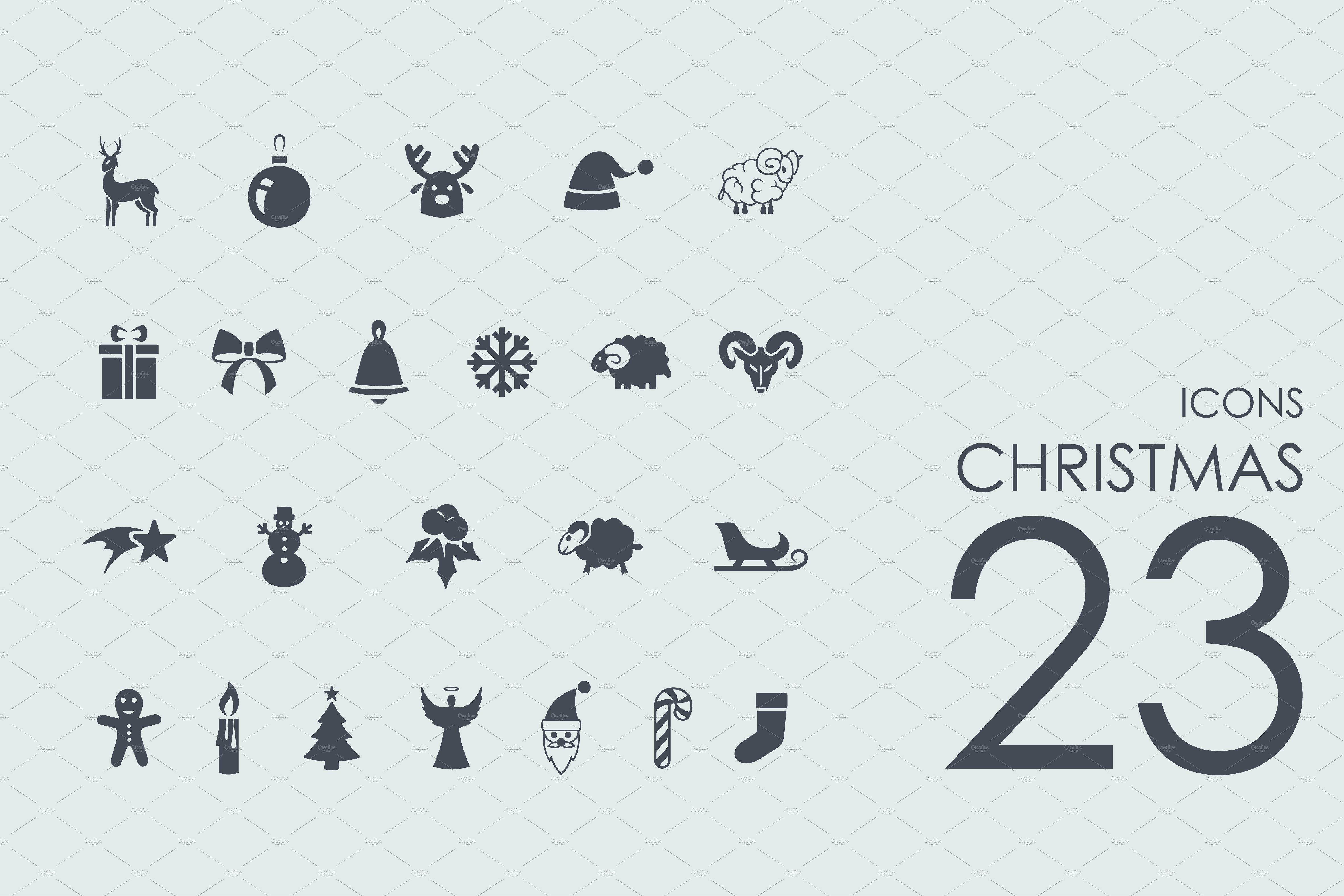 23 Christmas icons