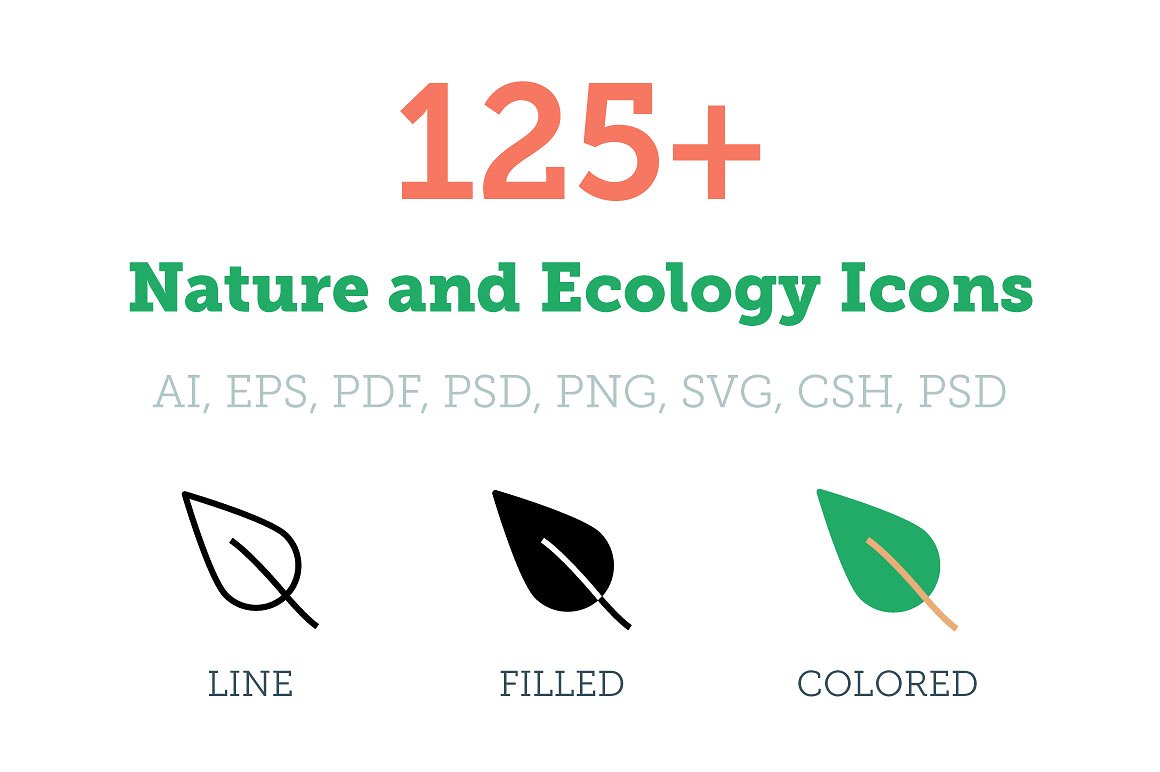 125 Nature and Ecology Icons