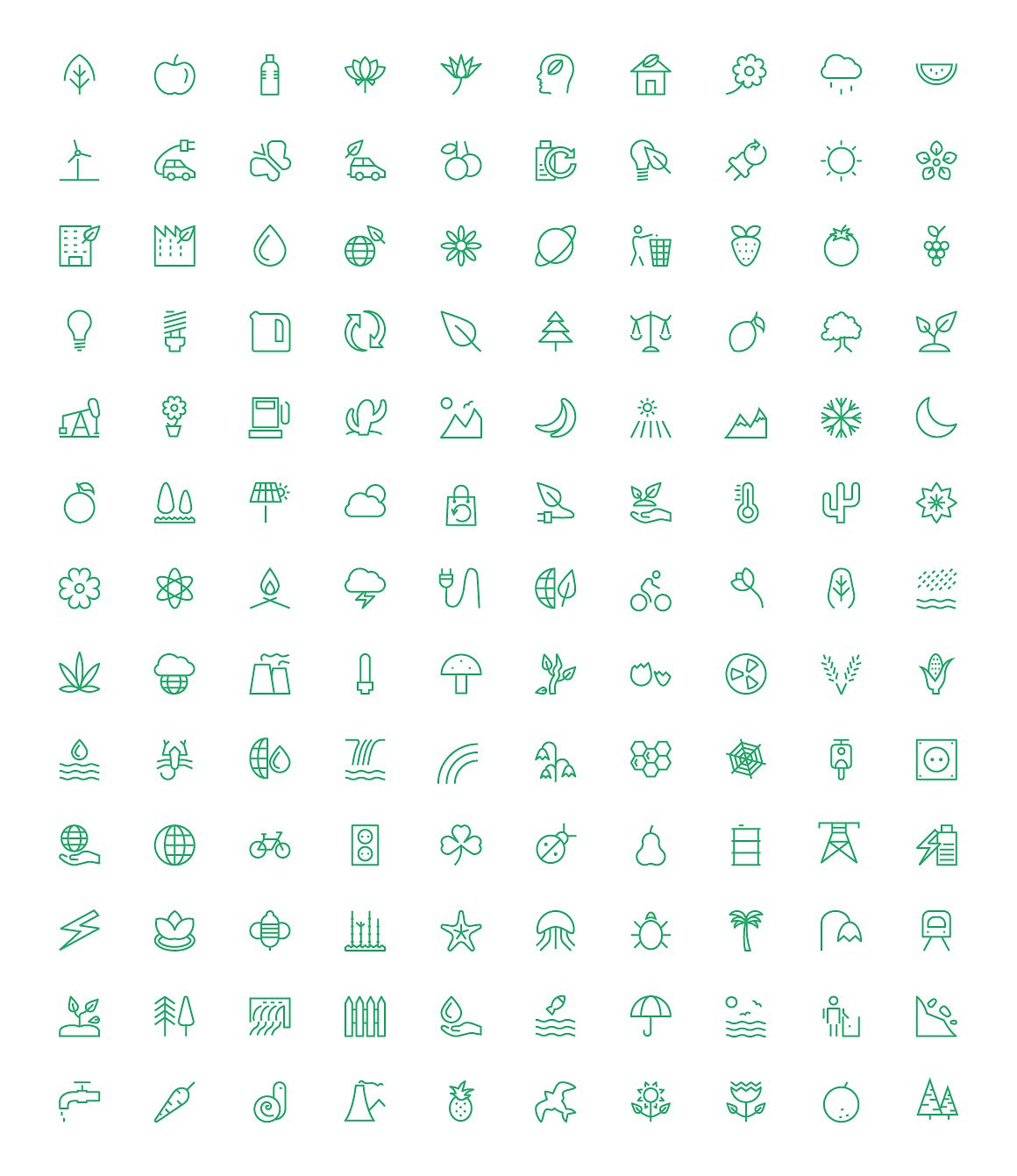 125 Nature and Ecology Icons