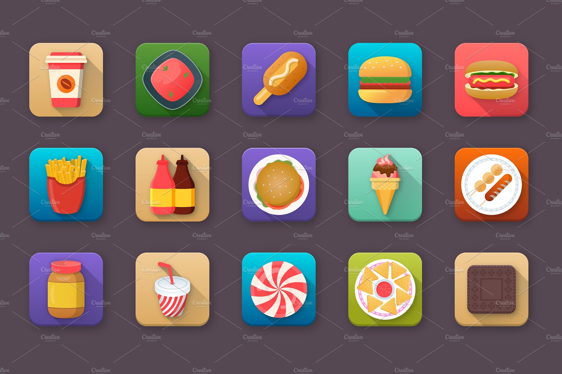 60 Food and Drinks App Icons