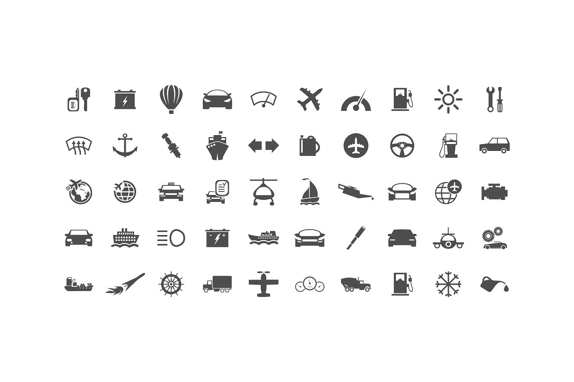 Transport icons