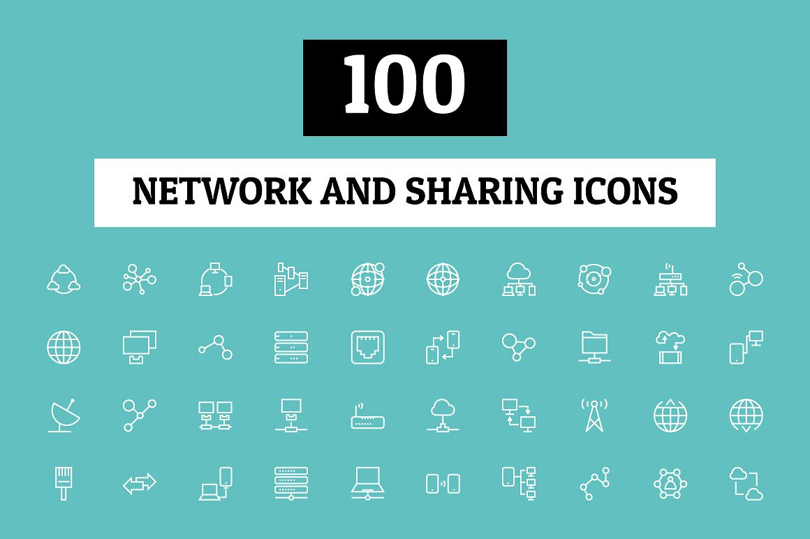 100 Network and Sharing Icons