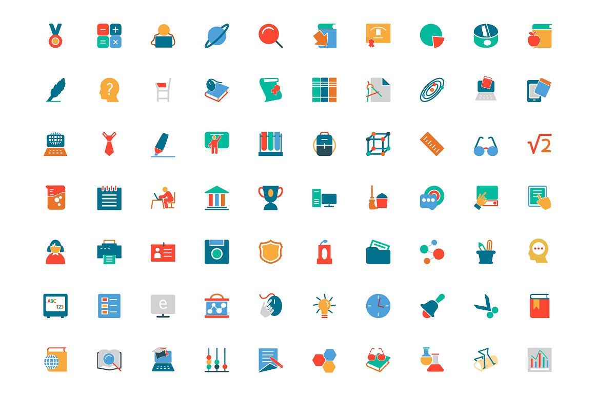 300 Education Colored Icons