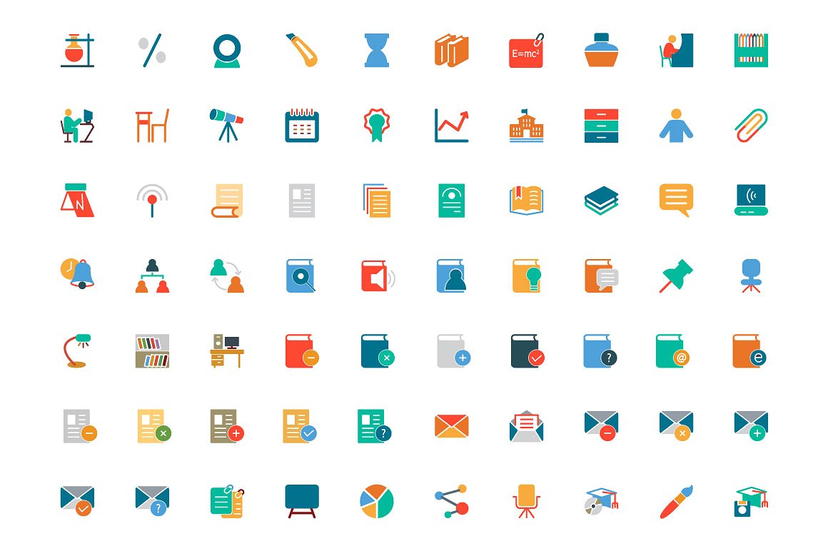 300 Education Colored Icons