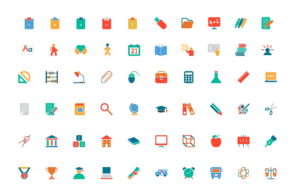 300 Education Colored Icons