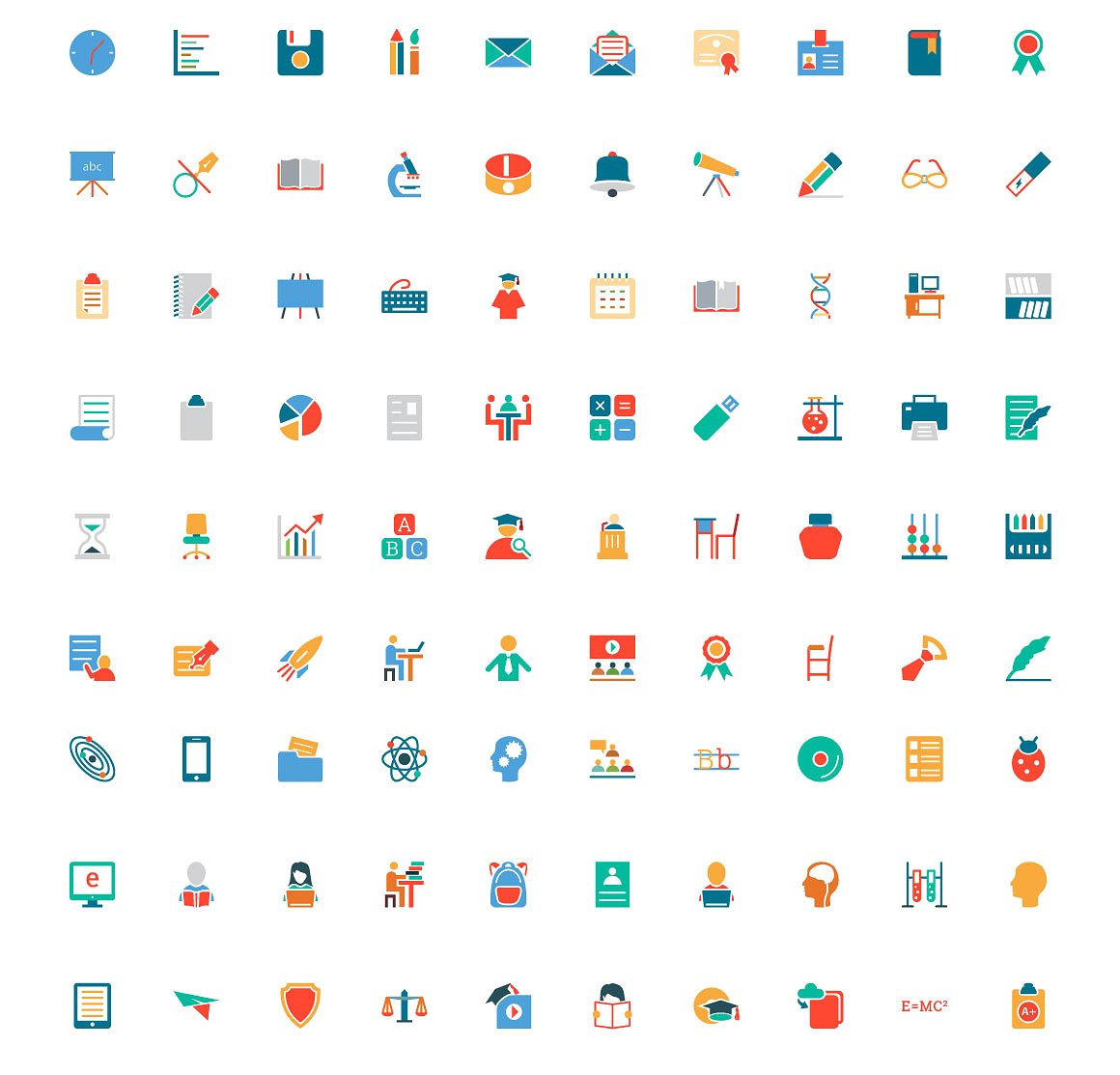 300 Education Colored Icons