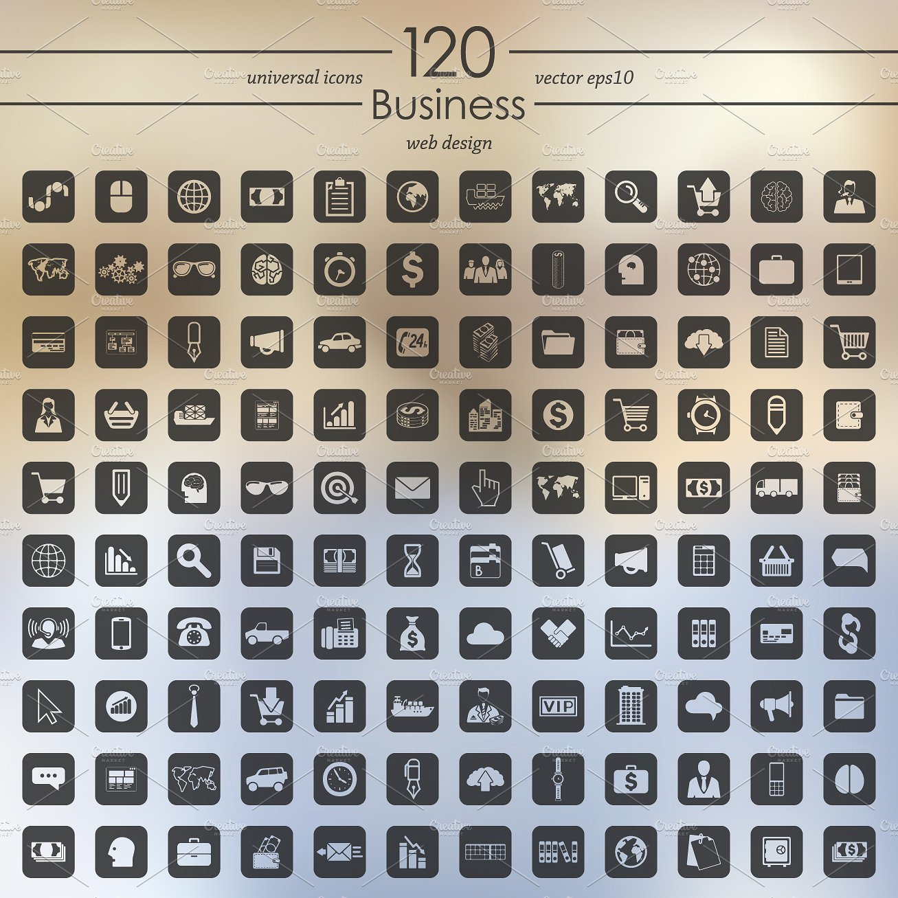 120 business icons