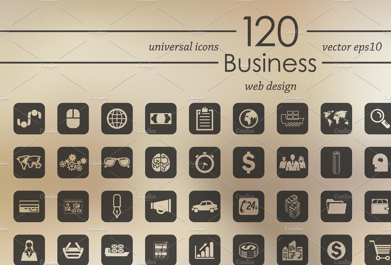 120 business icons