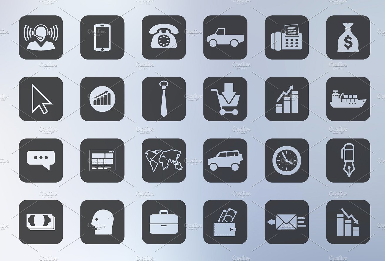 120 business icons