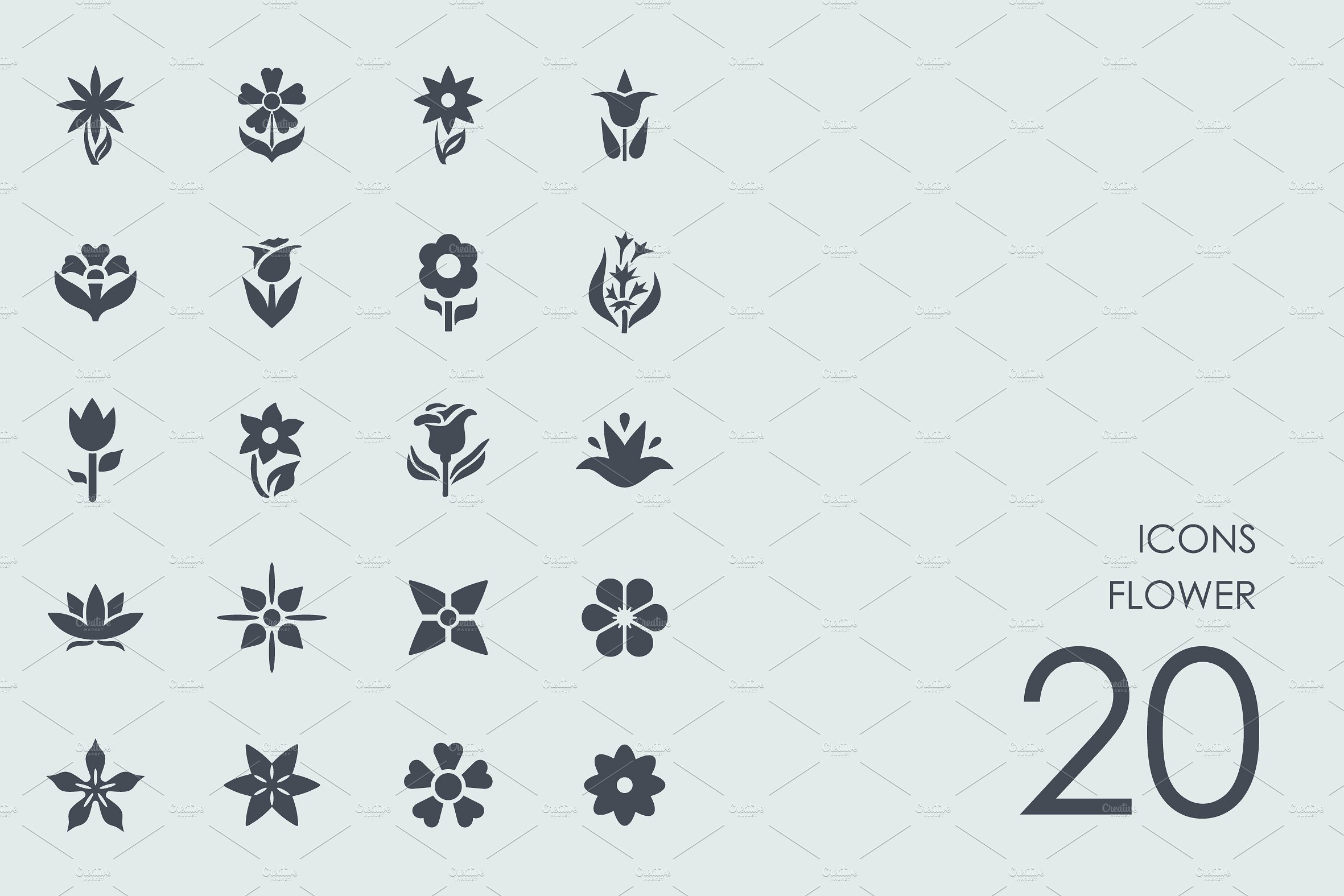 Flower icons