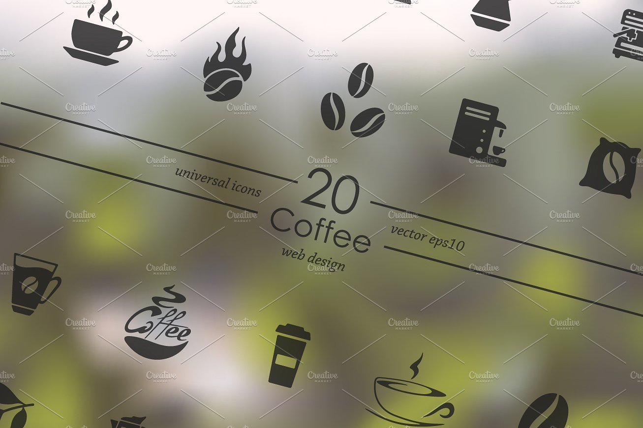 20 coffee icons