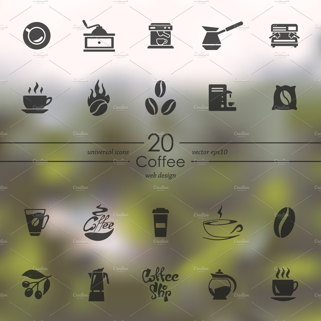 20 coffee icons