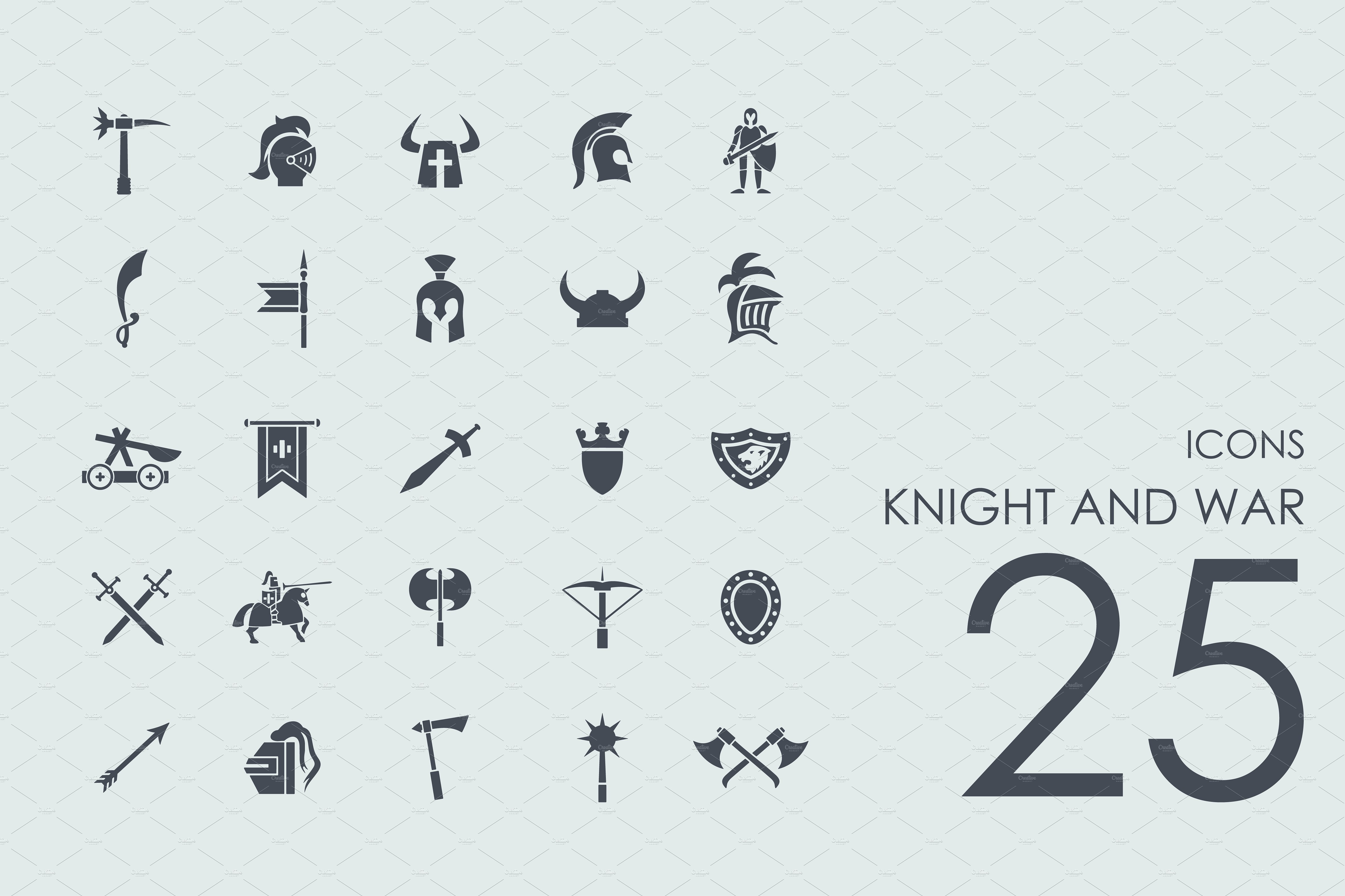 25 Knight and War icons