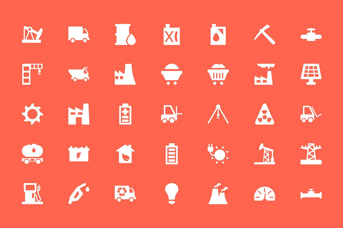 100 Industrial Vector Icons