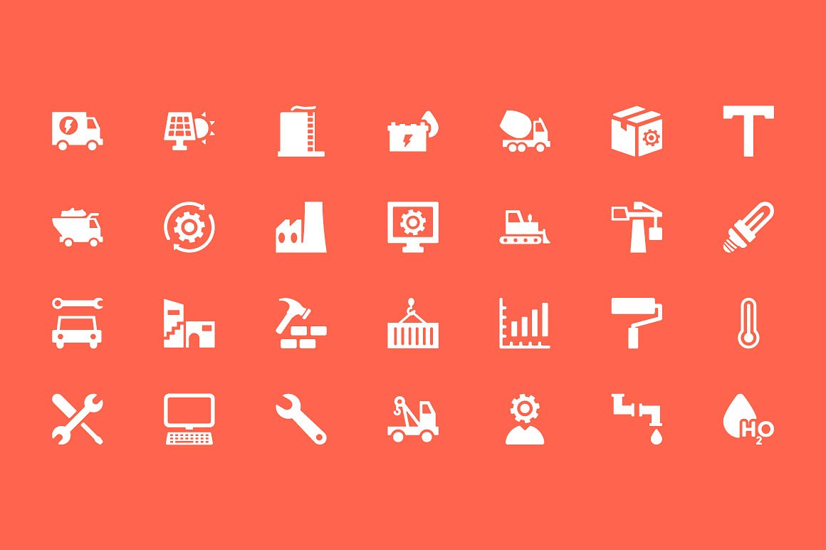 100 Industrial Vector Icons