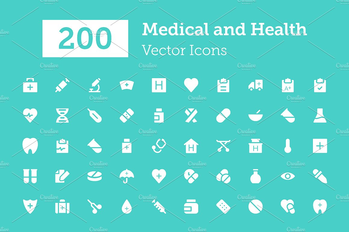 200 Medical and Health Vector