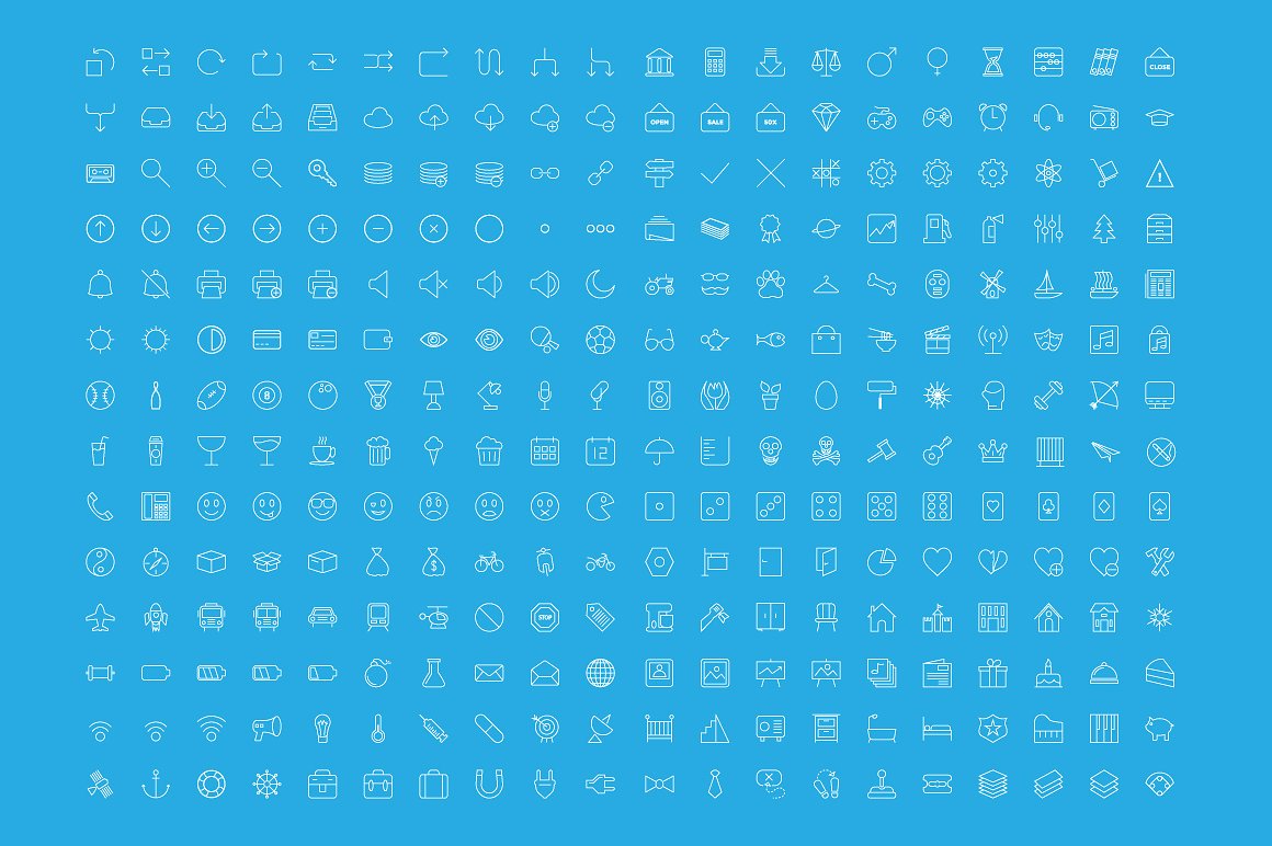 500 Line Vector Icons