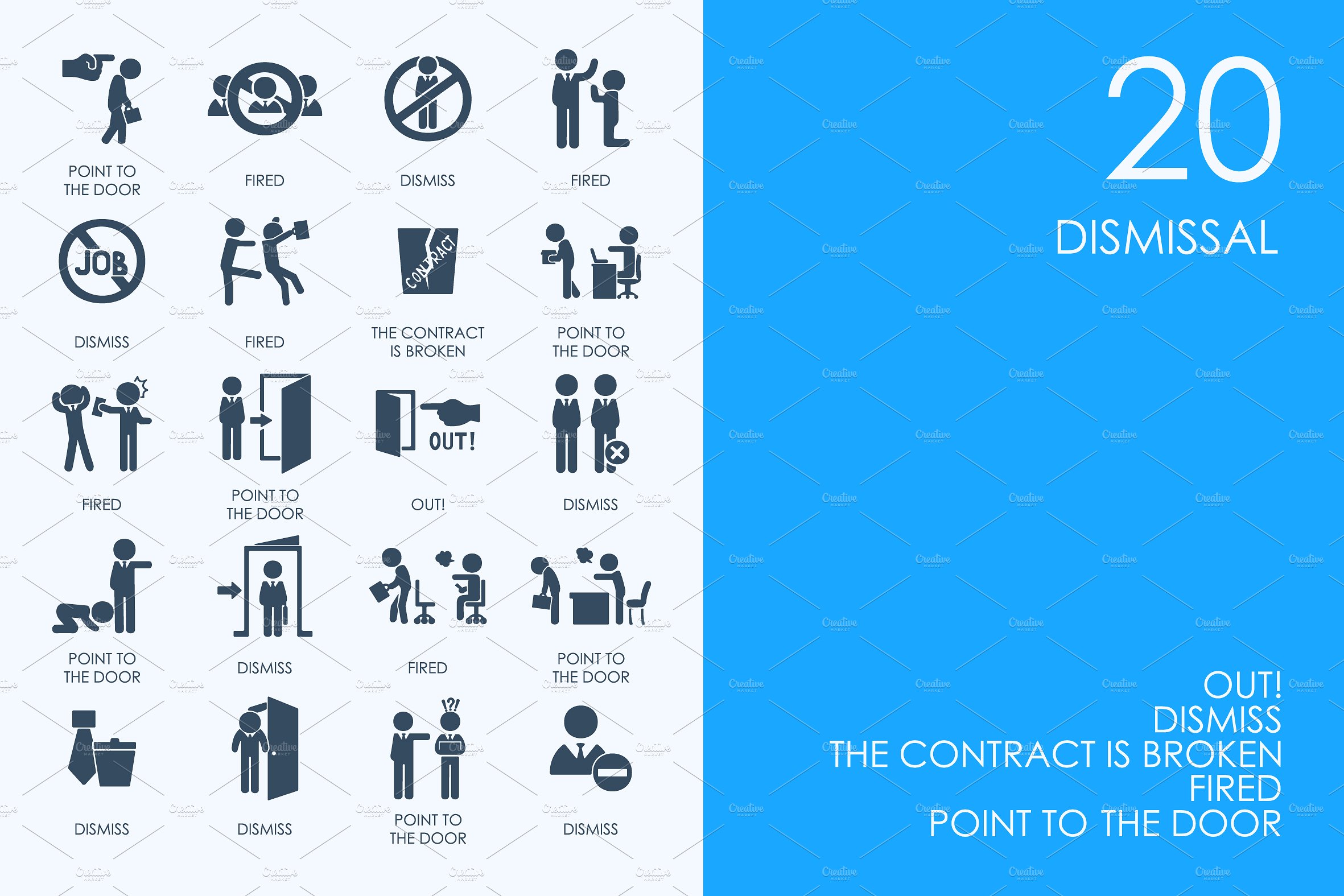 Dismissal icons