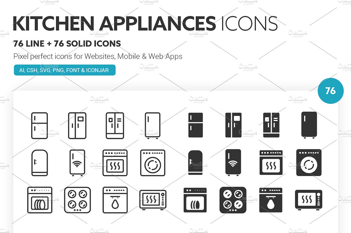 Kitchen Appliances Icons