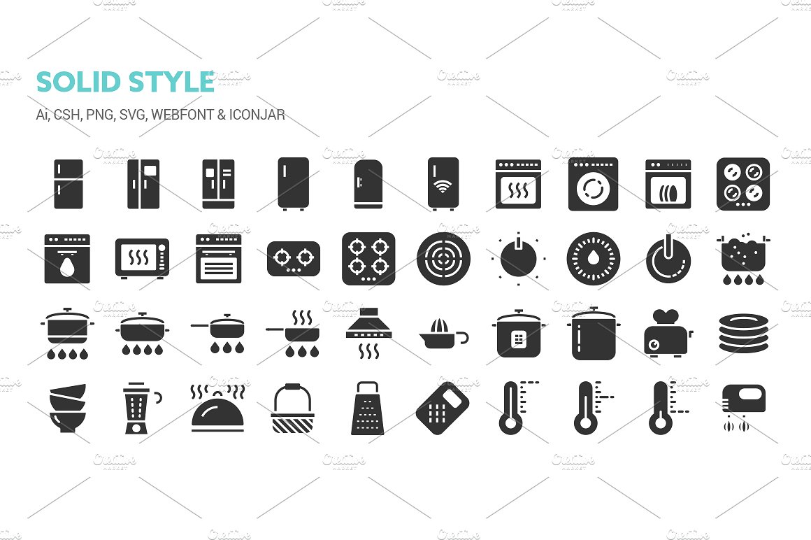 Kitchen Appliances Icons