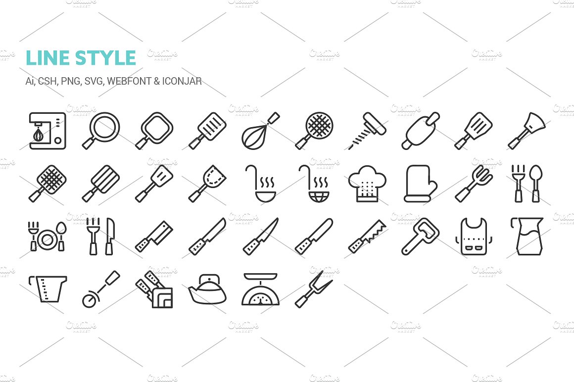 Kitchen Appliances Icons