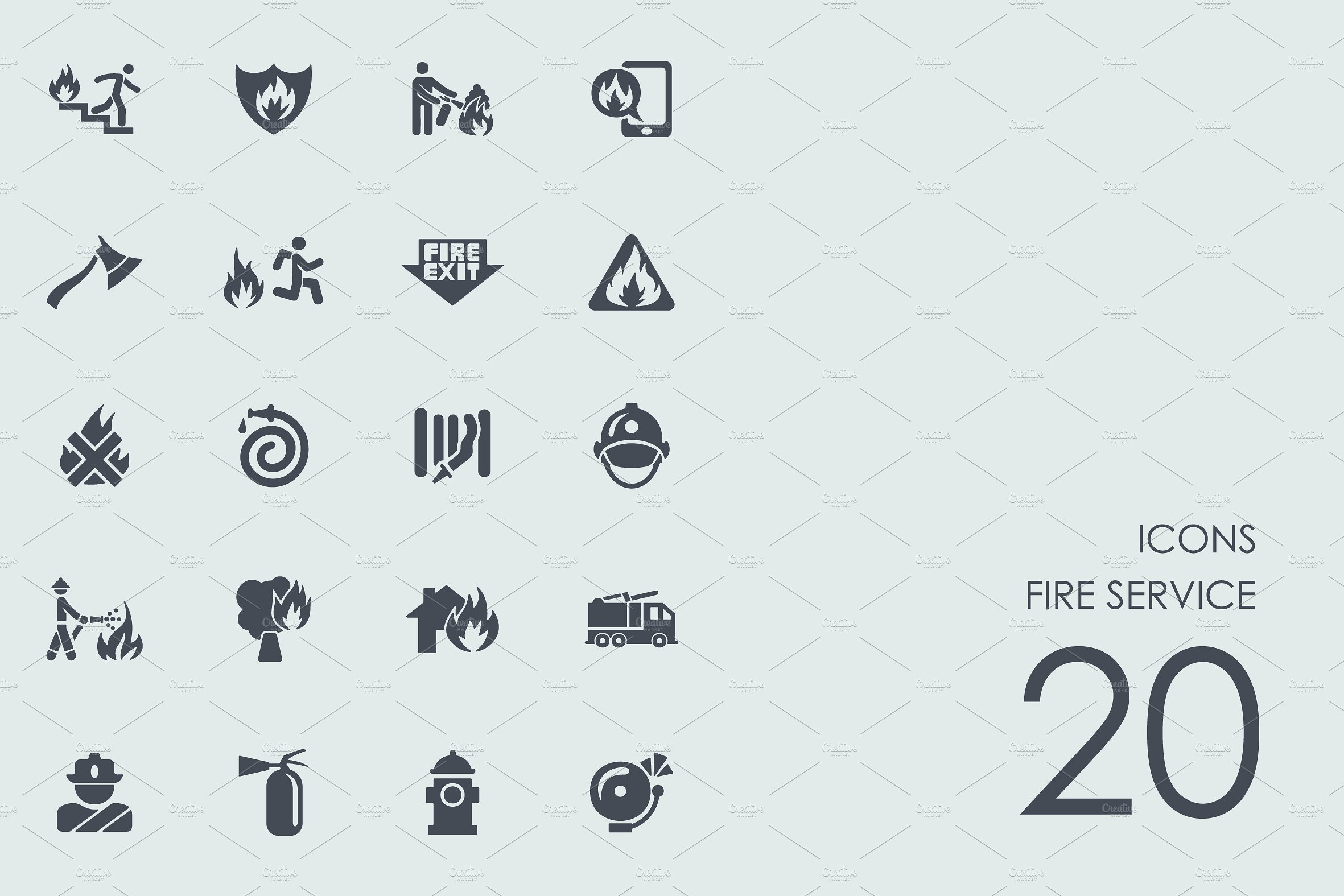 Fire service icons