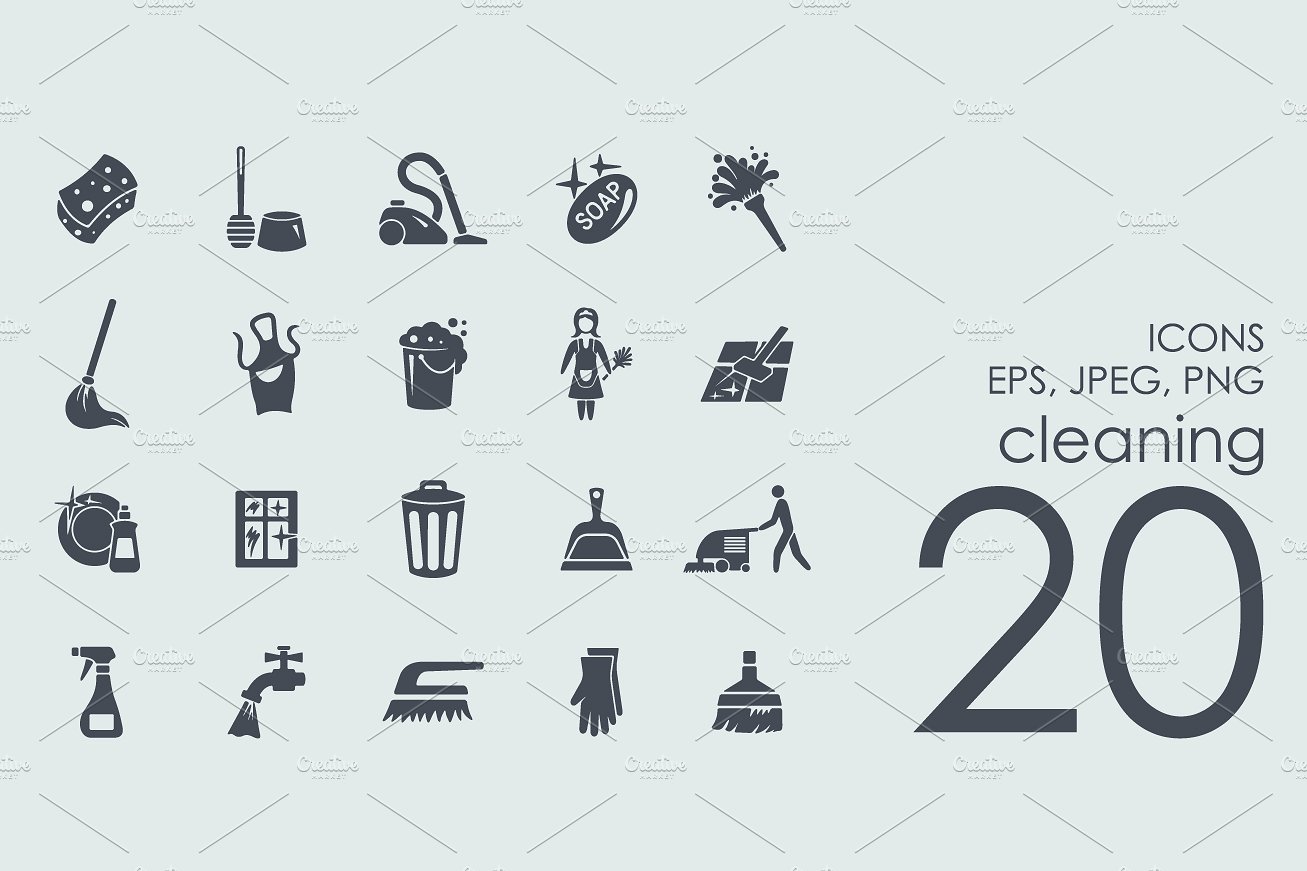 20 cleaning icons