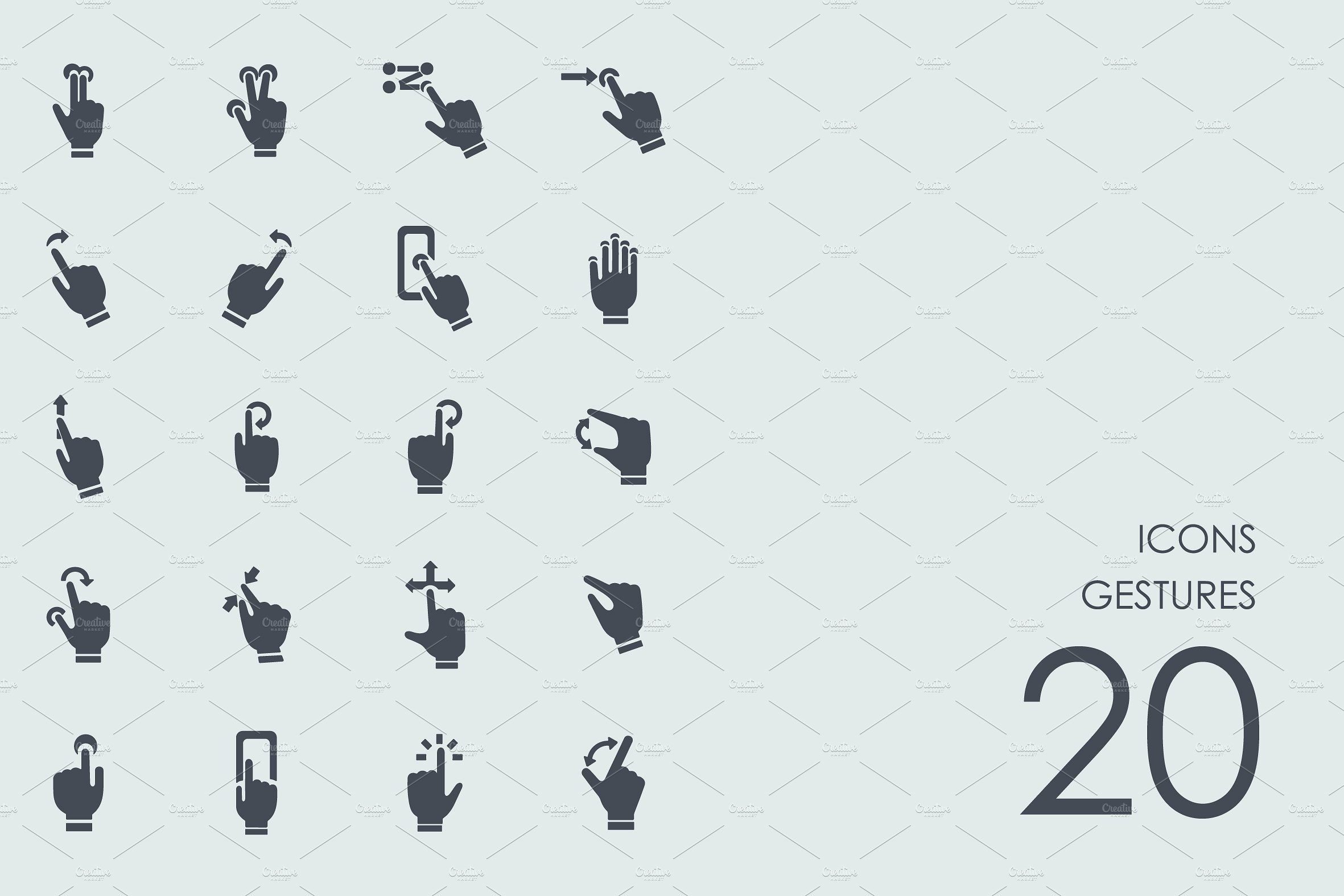 Gestures icons