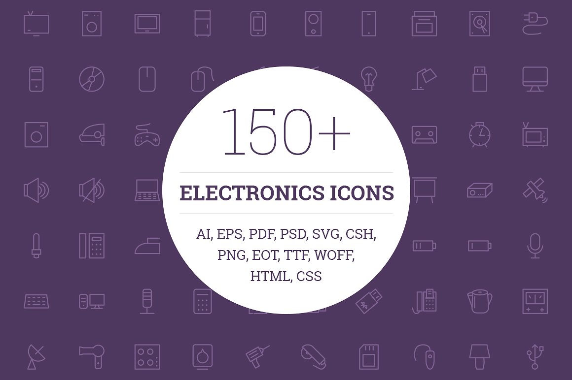 150 Electronic Icons