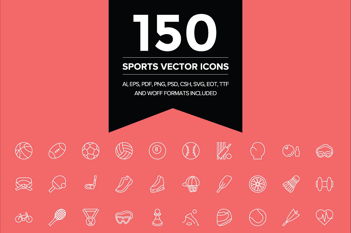 150 Sports Vector Icons