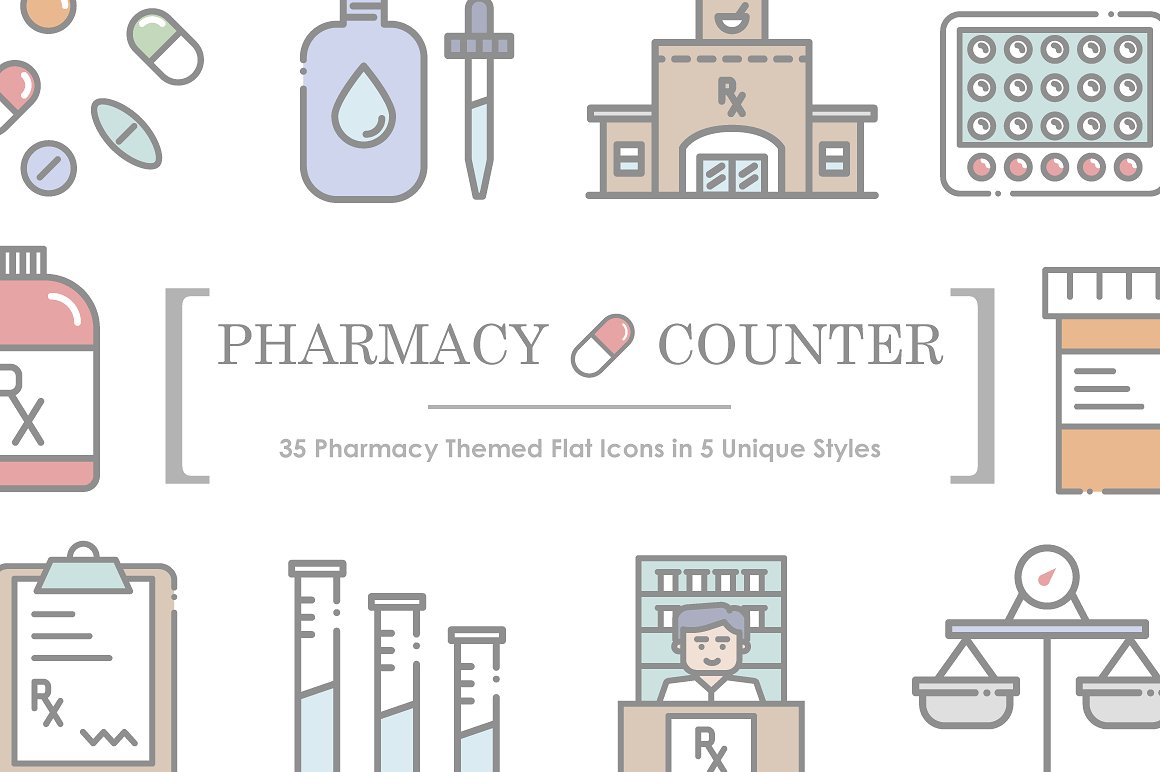 35 Vector Pharmacy Icons