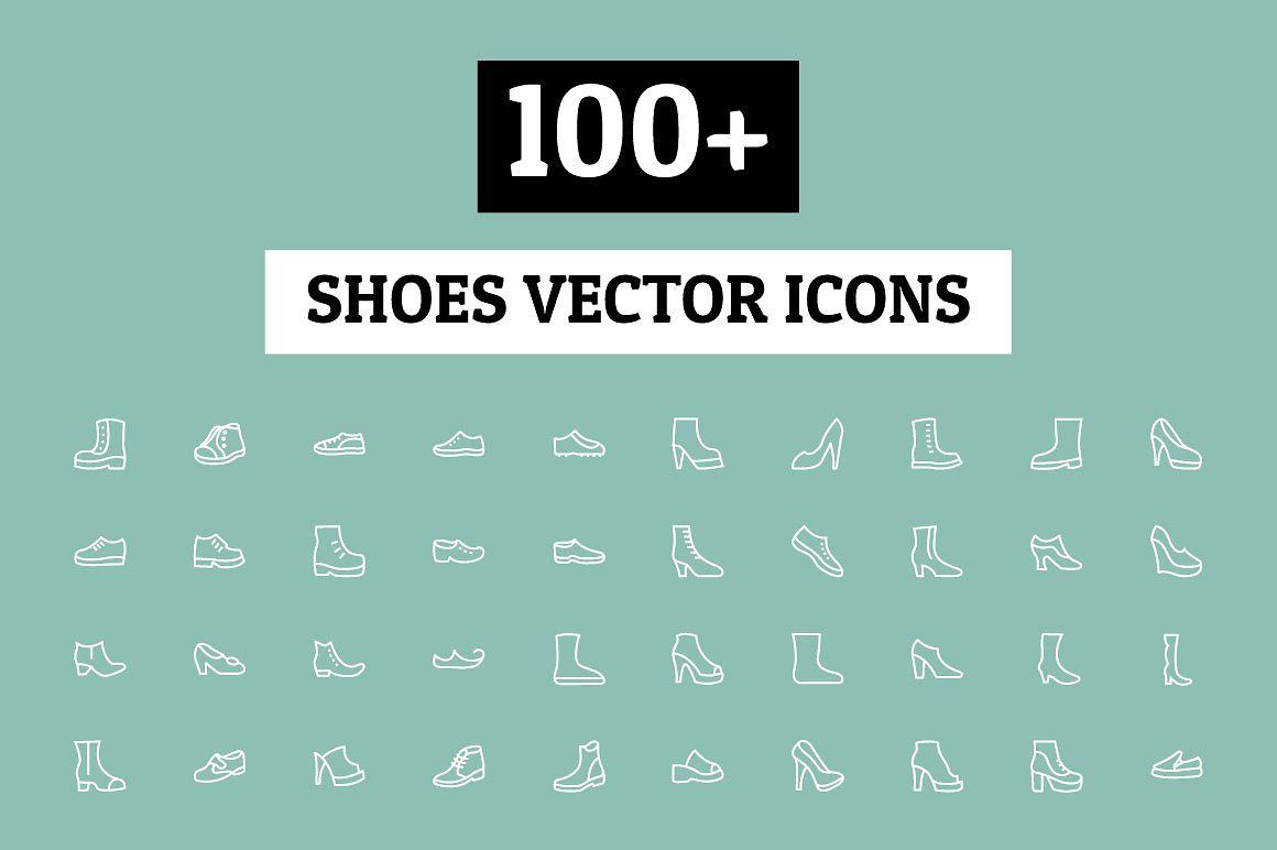 100 Shoes Vector Icons