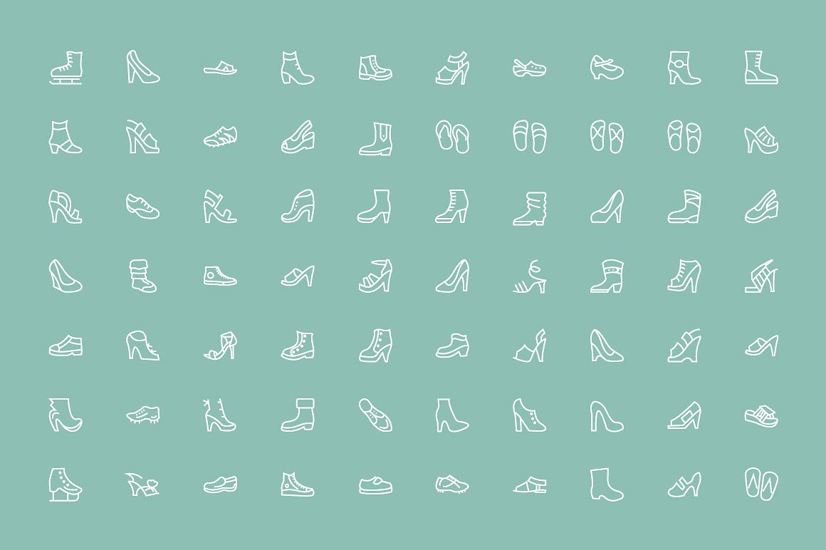 100 Shoes Vector Icons