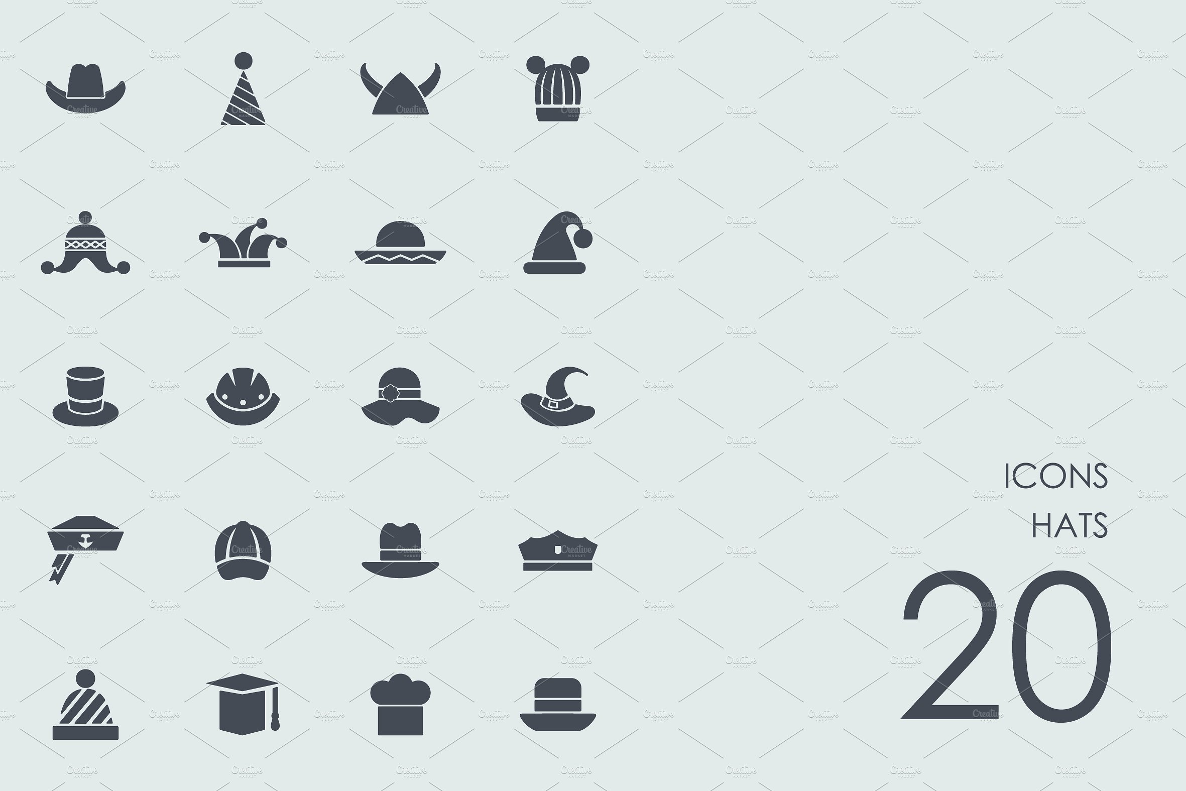 Hats icons