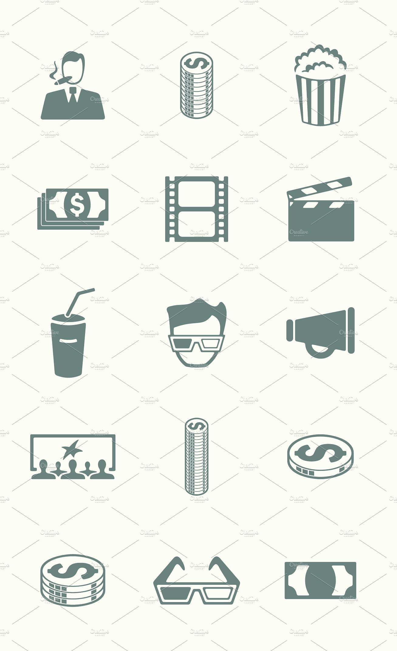 30 CINEMA simple icons