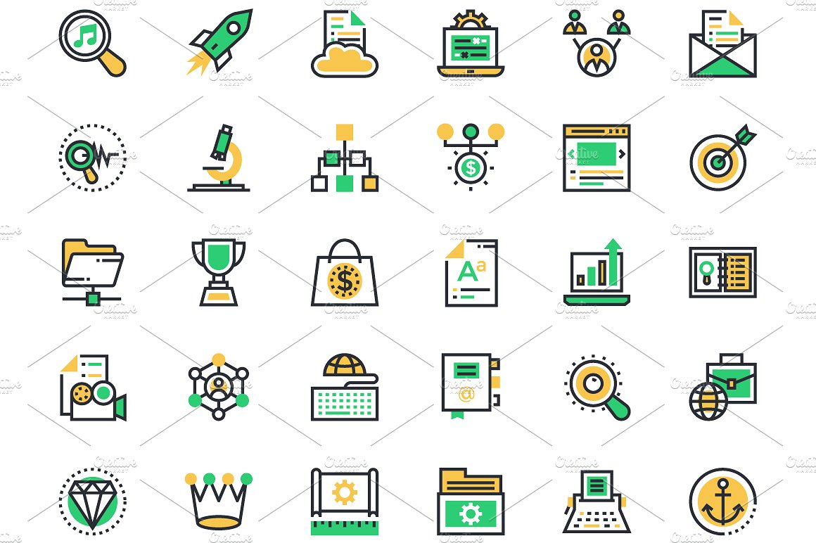 150 SEO and Marketing Icons