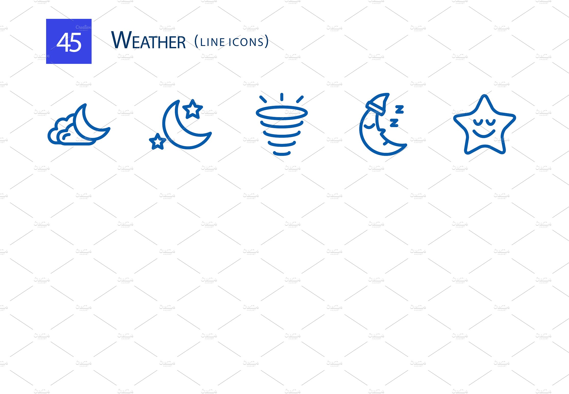 45 Weather Line Icons