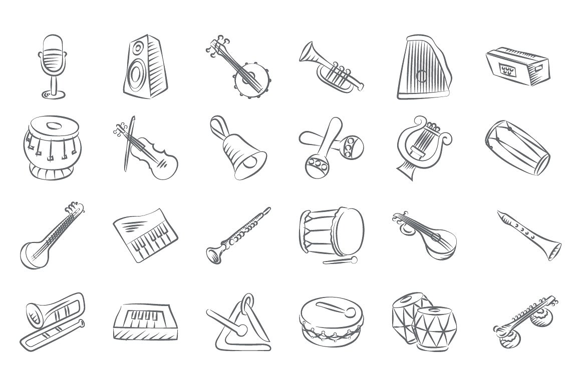 Music Hand Drawn Icons